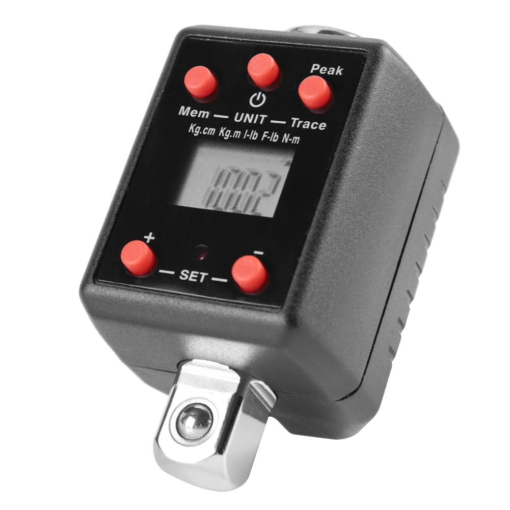1 2  Drive 10 200Nm Digital Torque Wrench Adaptor with 1 4  & 3 8  Socket Adapter