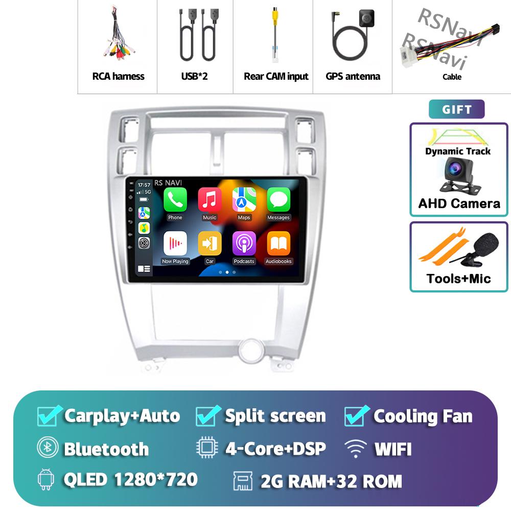 

Android 14 Автомобильное радио для Hyundai Tucson 2004 - 2009 Плеер Мультимедиа GPS Навигация Стерео CarPlay Авто Видео Головное Устройство DSP DVD