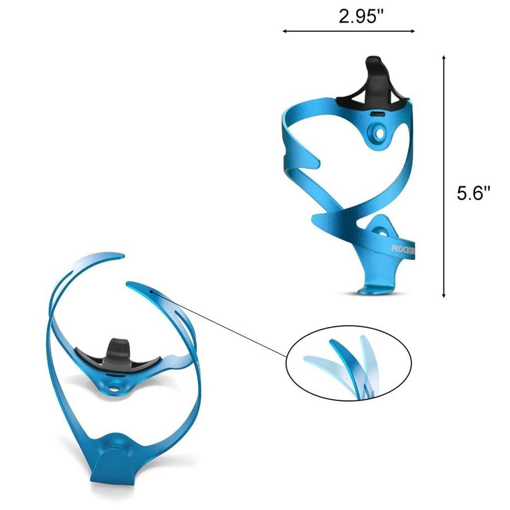 Aluminum bicycle bottle holder - blue