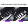 2025 Hot Racing Grills Silver ABS Car Window Glass Lift Button Trim Cover Stickers Fit For Mercedes Benz A B GLB CLA GLA Class W