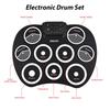 Electronic Drum Set Hand-rolled Drum 9 Pad MIDI Interface Supports DTX Games Portable Drum Set Gifts with Drumsticks Pedals