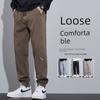 Men's Spring and Autumn Loose-Fitting Trendy Jogger Sweatpants with Drawstring, Versatile Casual Pants for Students