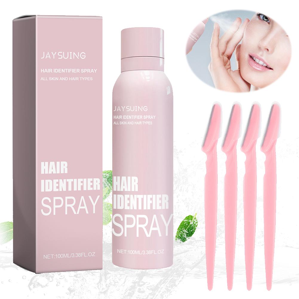 Spray Dermaplaning per la Pelle con Rasoio Spray Identificatore Peli Spray Identificazione Peli per Donne per Rasatura Viso Strumenti Rimozione Peli