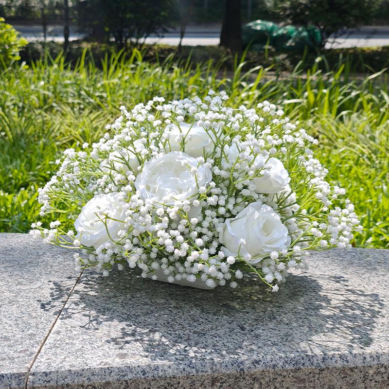 

Artificial Flowers Outdoor Wedding Decoration Flower Ball Photo Background Babysbreath Silk Hydrangea Flower Bunch Garden Decor 1pc