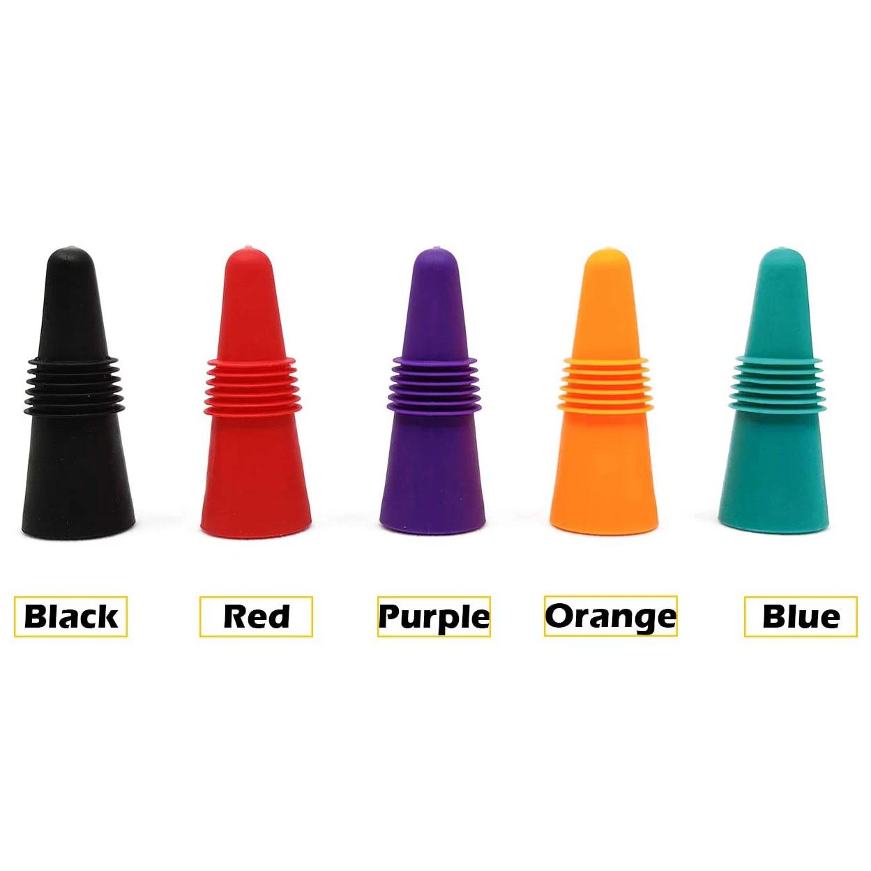 

Silicone Wine Bottle Stopper Set Whisky Accessories Leak Proof Beer Champagne Cap Closer Wine Cork Plugs Lids Kitchen Bars Tools