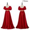 19th Cosplay Century Costume Ball Gown Polyester Waist Dress Vintage Womens