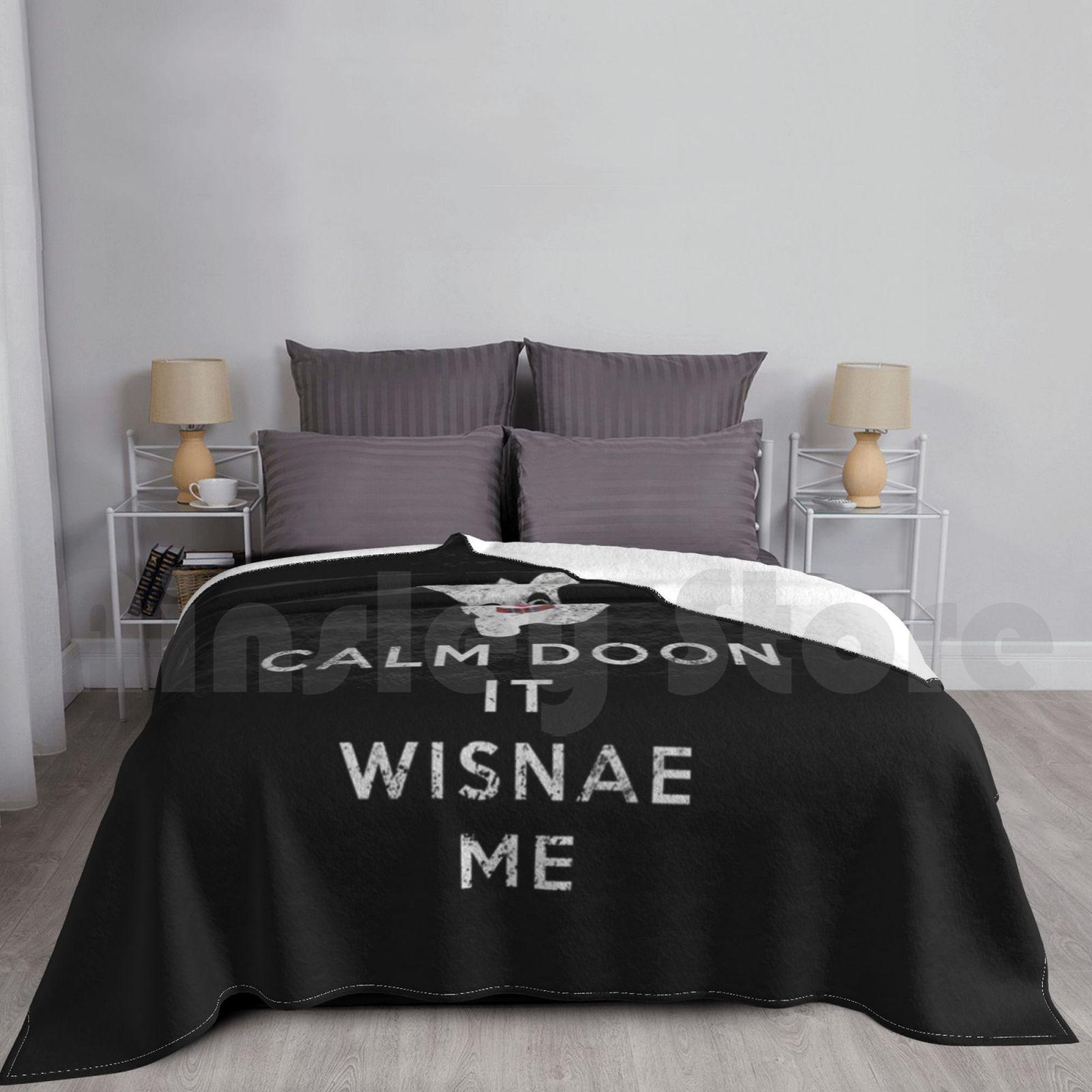Funny Scottish Terrier Scotland Scottie Dog Calm Doon Blanket Fashion Custom Funny Scottish Terrier Scotland Size: 75*100cm, Weight: 230 GSM