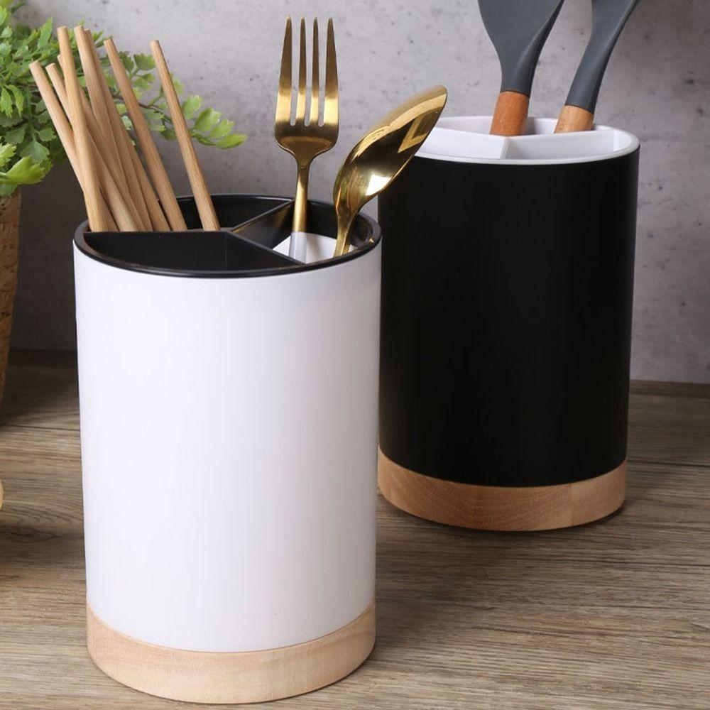 Detachable Design Cutlery Drainer Three Compartments Tableware Storage Kitchen Tools  Kitchen Use