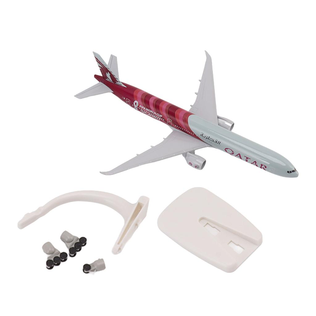 Airplane Model Alloy Home Decoration Complete Engraved Lines Simulated Stable Base Airways Plane