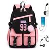 3 Piece School Backpack Set for Students Large Capacity Oxford Cloth Schoolbag with Shoulder Strap and Pencil Case