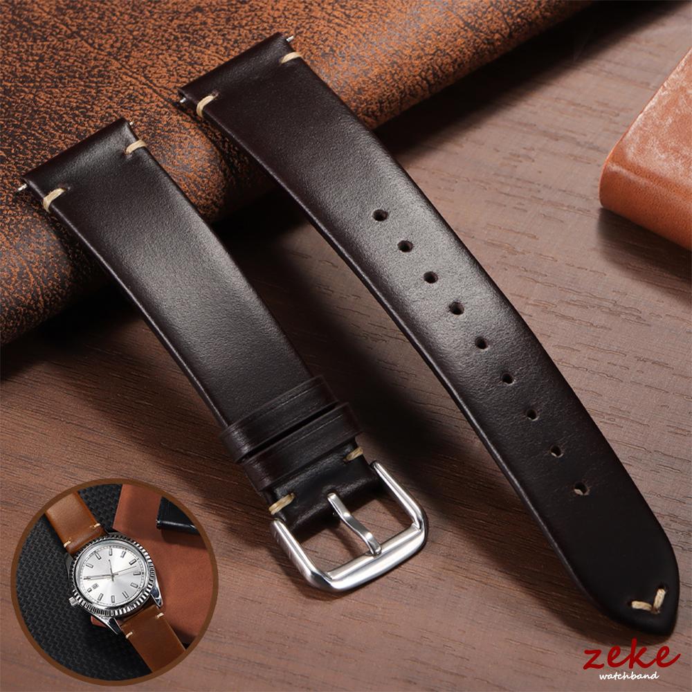 Vintage Stitching Cowhide Watchbands 18mm 20mm 22mm Watch Straps Business Wrist Belt Black Brown Bracelet Soft Watch Accessories