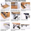 2-Pack Brushed Stainless Steel 8-18 Inch Adjustable Folding Angle Bracket – Heavy-Duty Wall-Mounted Shelf Support Triangle