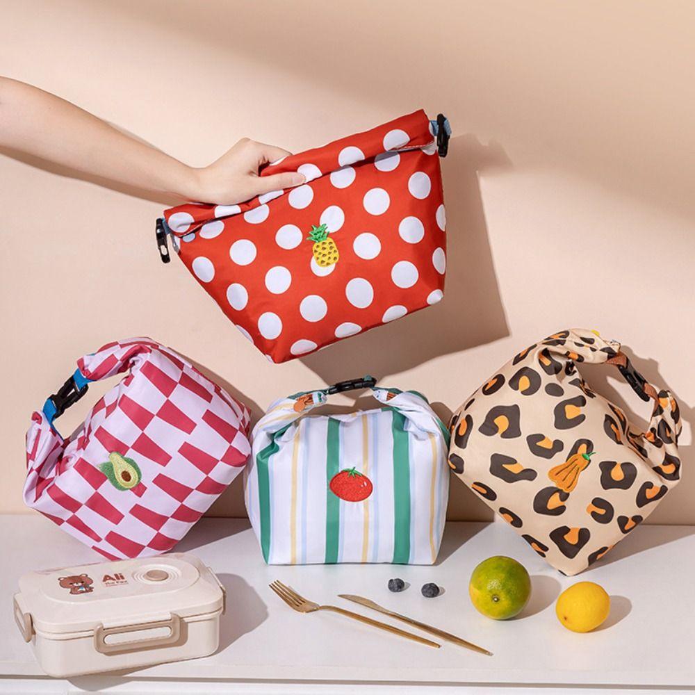 Foldable Lunch Pack Portable Insulated Tote Bag Practical Picnic Travel Storage Bags Women