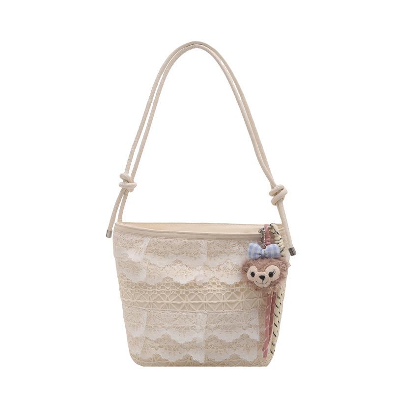 Premium Sense Large Capacity Tote Bag Women 2025 New Fashion Cute Lace Underarm Bag Commuter Versatile Shoulder Bag