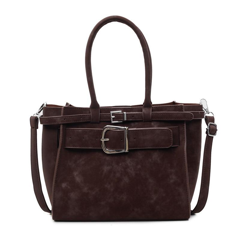 Retro small bag women's autumn and winter new simple fashion messenger bag casual portable commuter bucket bag