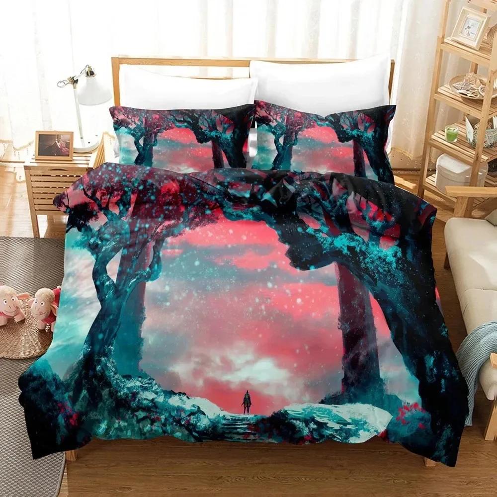 3D Printed Anime Sekiro Game Comfortable Duvet Quilt Cover Pillowcase Bedding Set Children Bedroom Decoration Home Textile