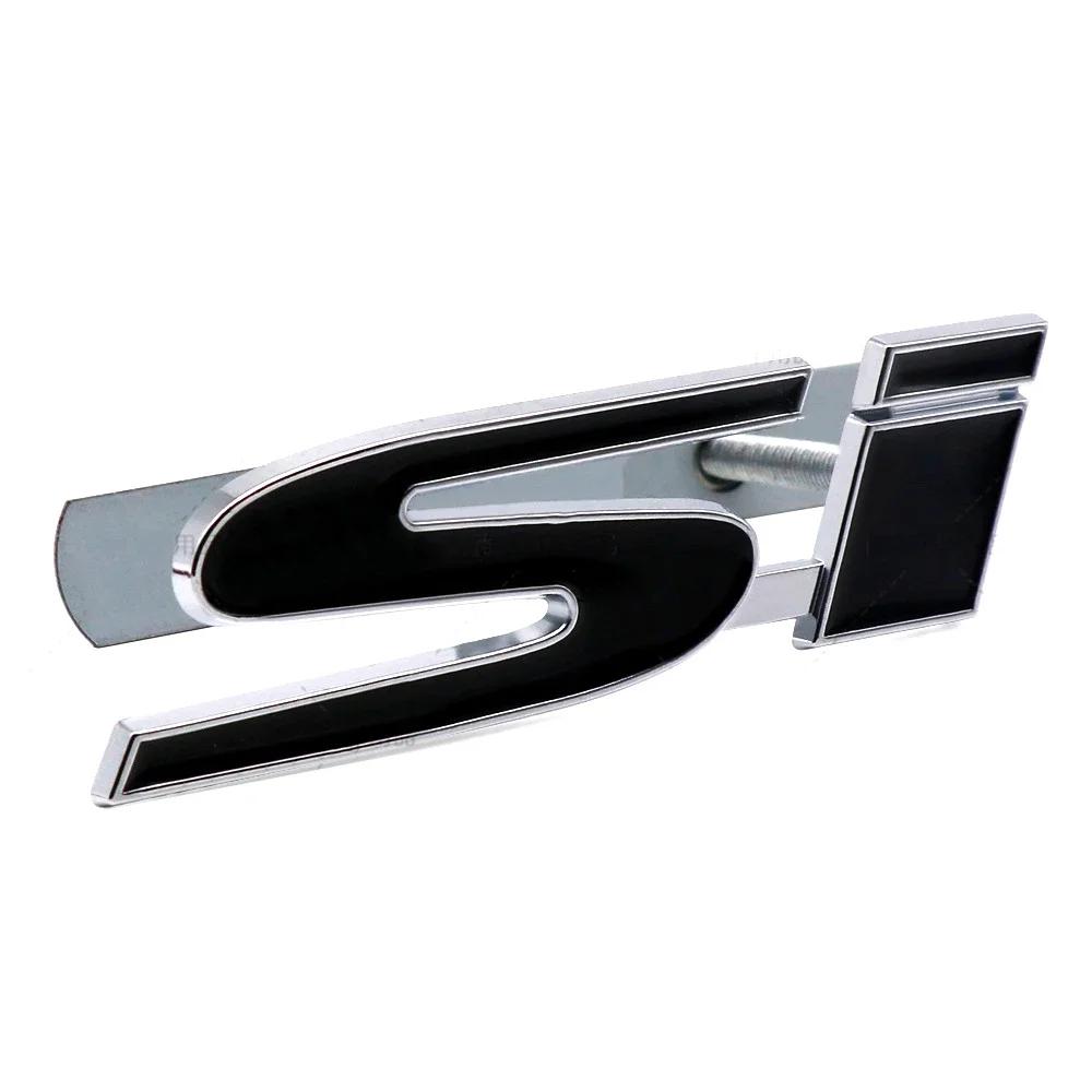 3D Metal Honda SI Letters Car Front Grille Emblem Rear Trunk Badge Sticker for Civic Accord Inspire - Vehicle Accessory GI7