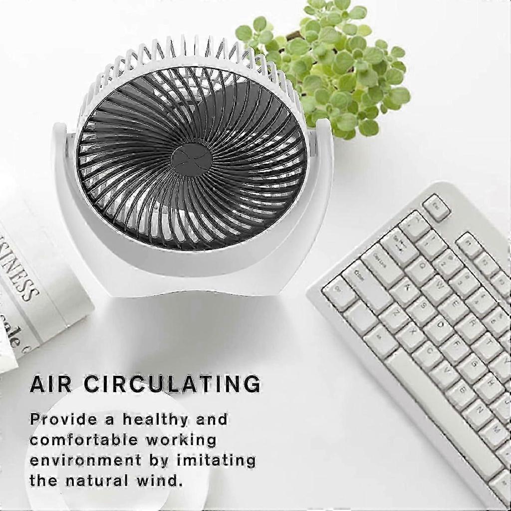 Usb Desktop Fan - Adjustable Speed Rotating Head