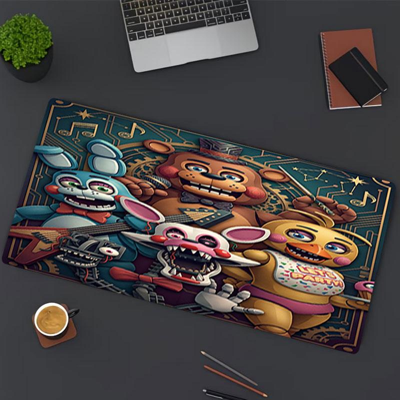 Five Nights at Freddy's Druck-Mauspad, für Tastaturauflage Laptop-PC-Matte für Büro-Heimgebrauch, Schreibtischdekoration, Perfektes Geburtstagsgeschenk für Gamer