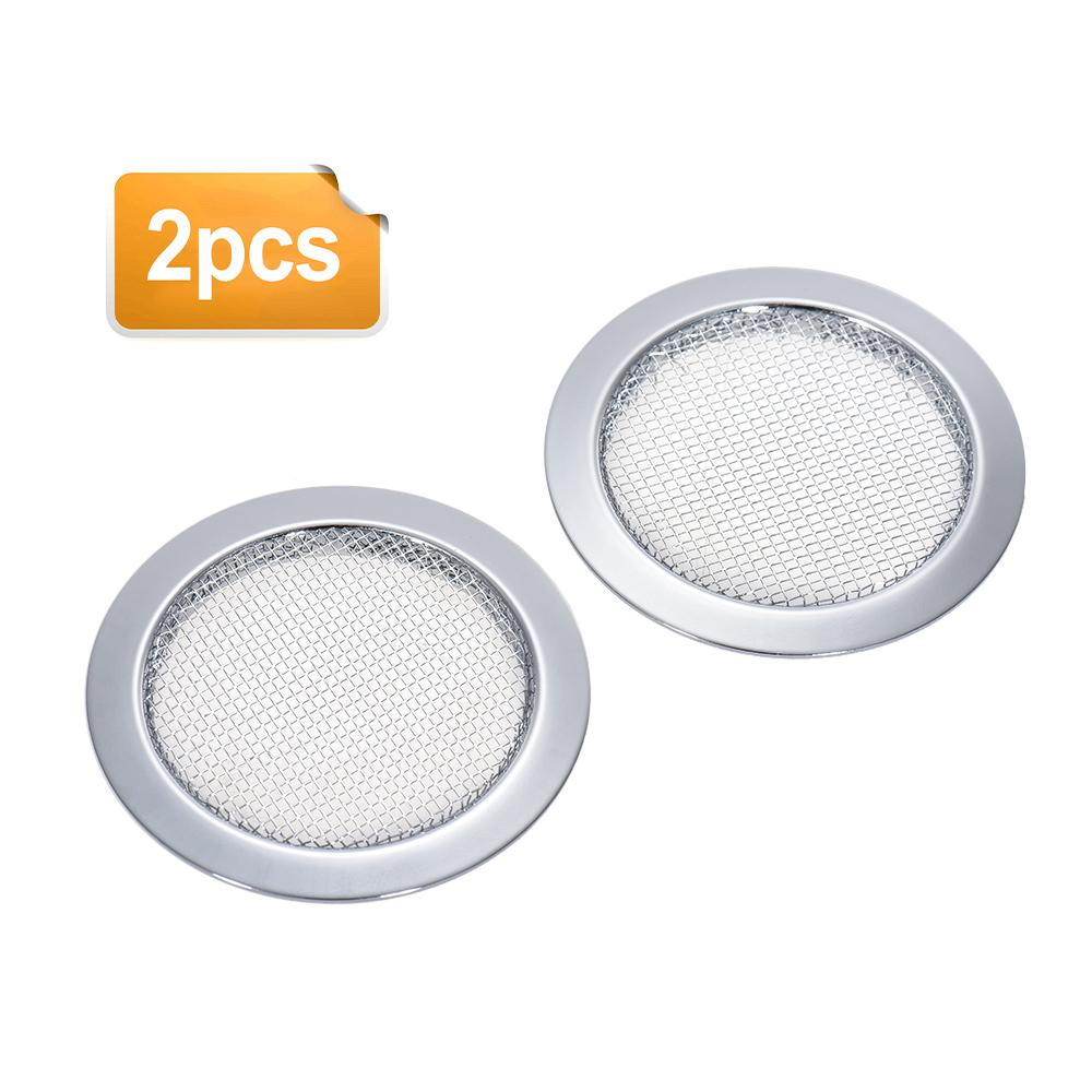 2pcs Silver Screened Sound Hole Inserts for Dobro Resonator Guitar Cigar Box Guitars