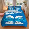 We'Re All Smurfs Print 3Pcs Bedding Setduvet Cover With 2 Bedropillowcase Home Birthday Gift