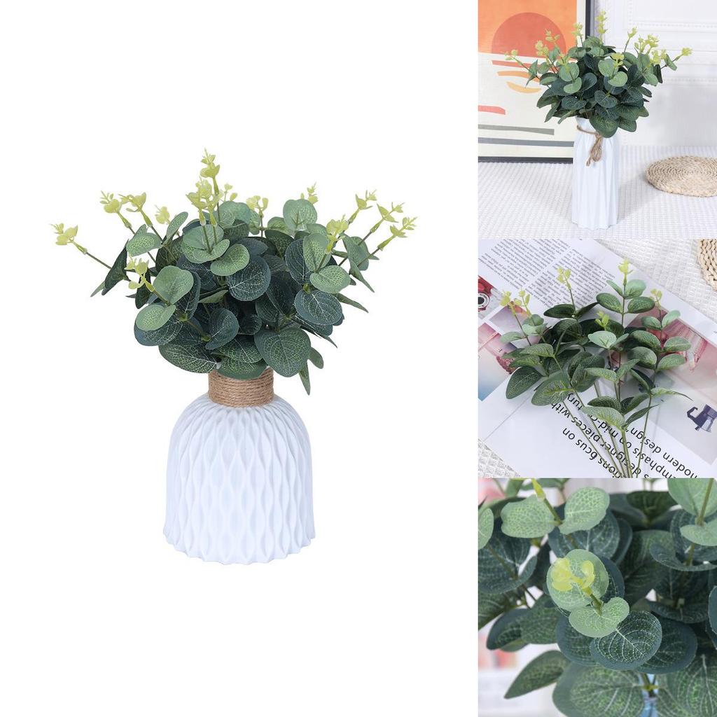 Faux Eucalyptus Greenery Branch For Wedding Arrangements Home Decoration Accessories