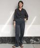 ANOTHER OFFICE WOMEN W. Peachskin Curved Pants (Faded Navy)