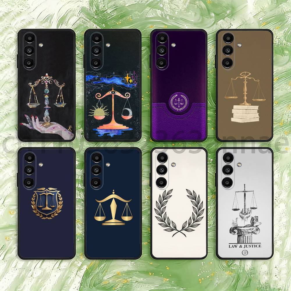 Law Judge Justice Lawyer Phone Case For Samsung S25,24,21,22,23,S30,Ultra,S20,Plus,Fe,Lite,Note,S10,S9,Black Soft Shell