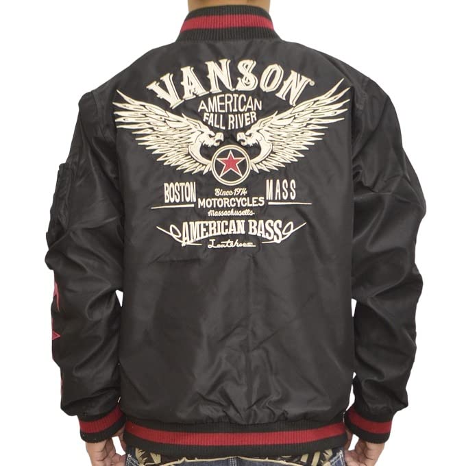 Custom Made Reversible Sukajan Flight Jacket Souvenir Jacket Motorcycle Biker Outerwear [Banson] ABV-2302 MA-1 Men's (S)