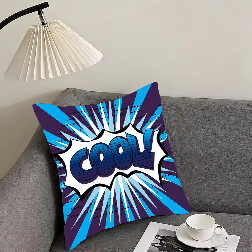 Exploding Bubbles Welcome Cushion Cover Elegant Comfort Pillowcase Sofa Bed Doublesided Printed Invisible Zipper Home Decor