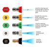 Nozzle Union Nozzle Car Washing Gun High Pressure Car Wash Water Gun Aluminum Core Quick Insertion FiveColor Fan Shaped