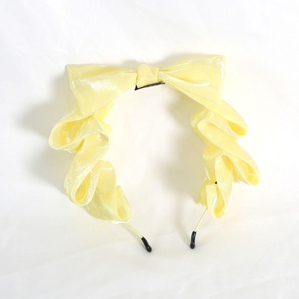 Snow Pearl Light Yarn Headband Lolita Cosplay Hair Decoration Cute Hair Accessories Prop