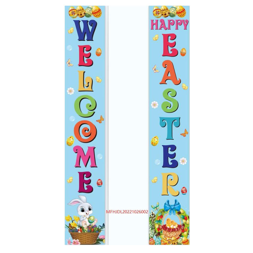 180 * 30Cm Easter Family Party Festival Atmosphere Arrangement Flag Polyester Cloth Couplet Customization
