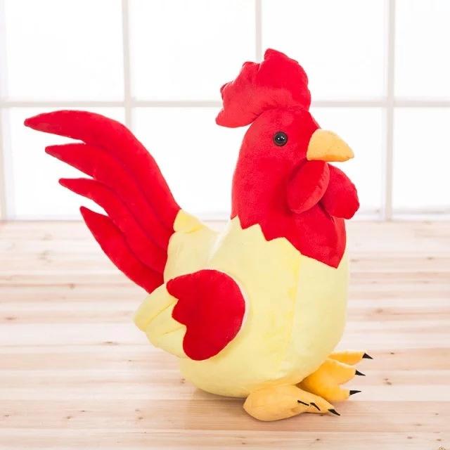 Colorful Chicken Chick Doll Rainbow Chicken Cock Hen Yellow Chicken Plush Toy Doll Simulation Doll Children'S Gift
