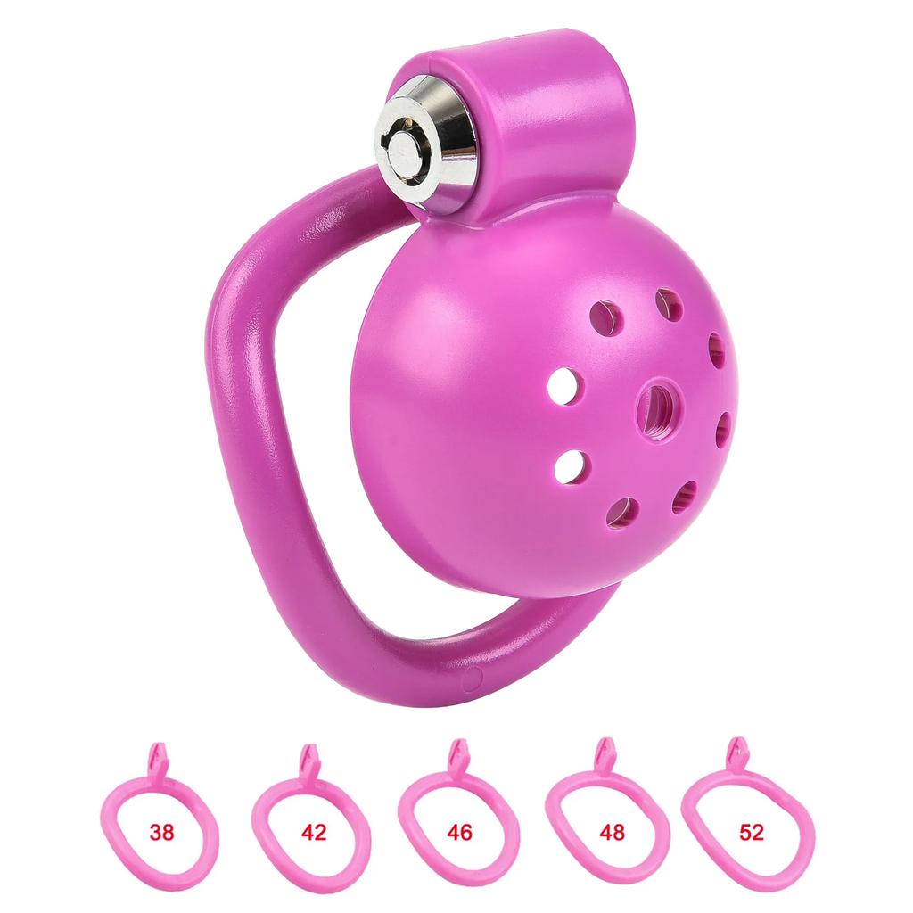Male Penis Chastity Cage Set Small Bird Chastity Cage Belt With 5 Size Padlock Cock Ring Penis Lock Bondage Slave Man Sex Toy