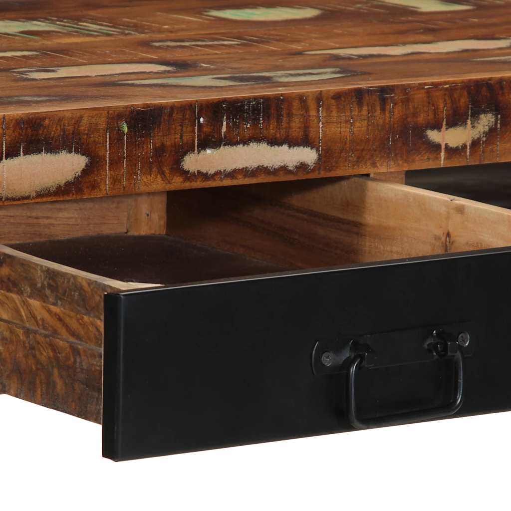 Multi Color Desk 100 x 50 x 75 cm Solid Reclaimed Wood