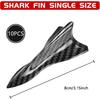 10PCS Self-Adhesive Car Diffuser Shark Fin Kit, Waterproof Air Vortex Generator, Compatible With Pointed Spoiler Roof Wing Car Exterior Decoration