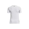 Under Armour Rush Series Seamless Solid Color Logo Embroidered Round Neck Short Sleeve T-Shirt Women Tops White 1373929-100