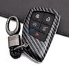 Abs Carbon Fiber Car Smart Key Cover Case Keychain For Buick Envision Chevy Tahoe Suburban Colorado Traverse Gmc Yukon Canyon