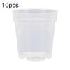 Clear Planting Pots Set of 10 with Drainage Holes for Small To Medium Plants