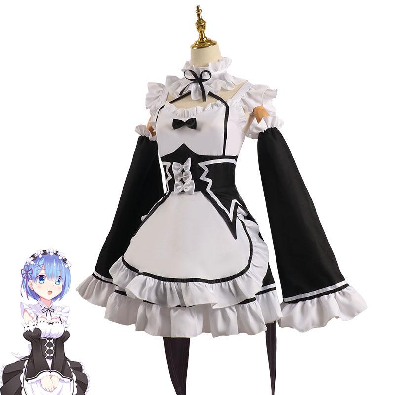 Rem & Ram Anime-Inspired Maid Cosplay Outfit