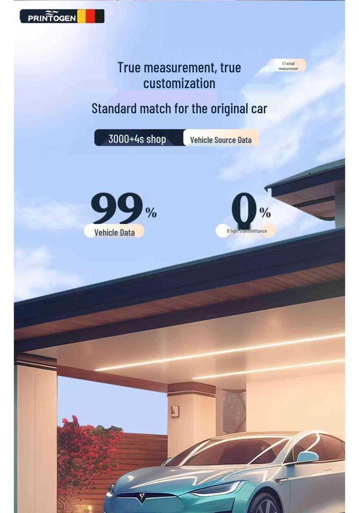 Magnetic Car Sunshade Curtain with Telescopic Track for Privacy