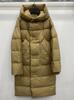 Autumn and winter new Jiangnan series high-end popular wizard hat white duck down jacket women's long coat tide