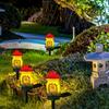 Multi Craft LED Solar Lawn Light Waterproof Design Miniature Fairy House Solar Powered Outdoor Decor Fairy Mushroom House