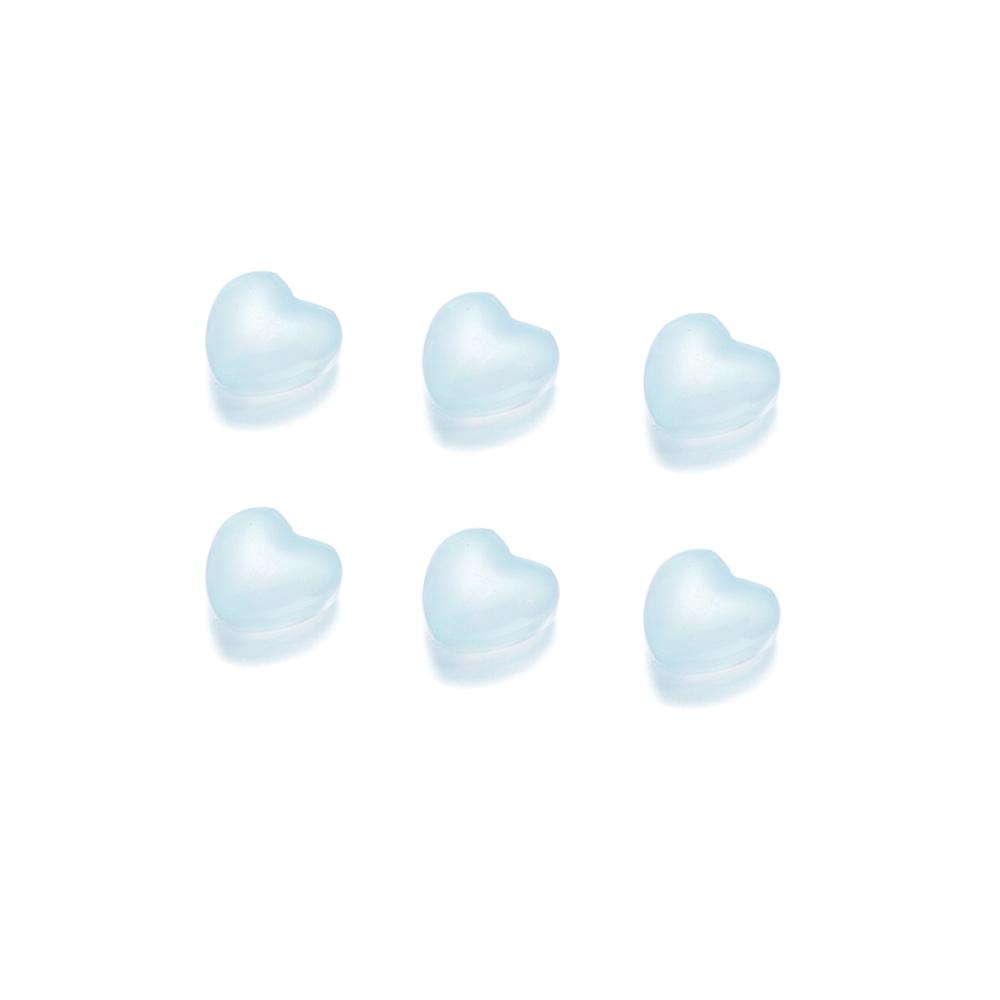 20Pcs/Lot 12*12.3mm Small Flowers Heart Leaves Glass Loose Beads for Jewelry Making Handmade DIY Bracelet Necklace Accessories