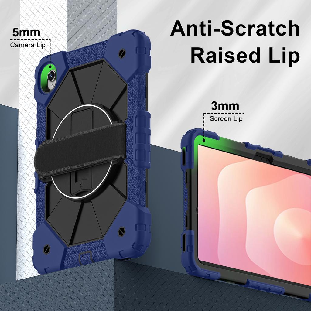 Tablet Case For Samsung Galaxy Tab S11 Silicone + PC Kickstand Cover with Handy Strap