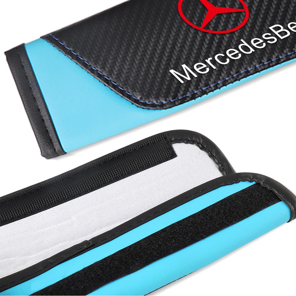 1/2pcs Car Seat Belt Cotton Safety Belt Shoulder Cover Breathable Protection For Mercedes Benz AMG W203 W206 W220 W205 W210 W108