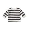 Koreansk randig långärmad baby-t-shirt för pojkar och flickor - Vår/Hösttopp