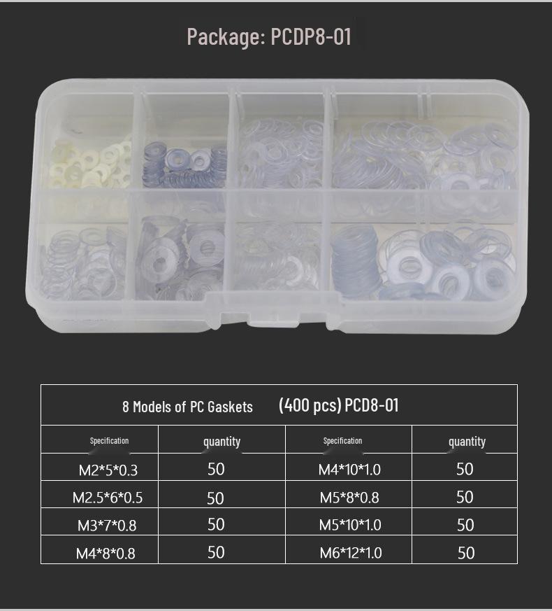 Rubber Anti-Vibration Seal & Enlarged Insulating Gasket Kit with Nylon O-ring and Stainless Steel Washers (M2/M3/M4)