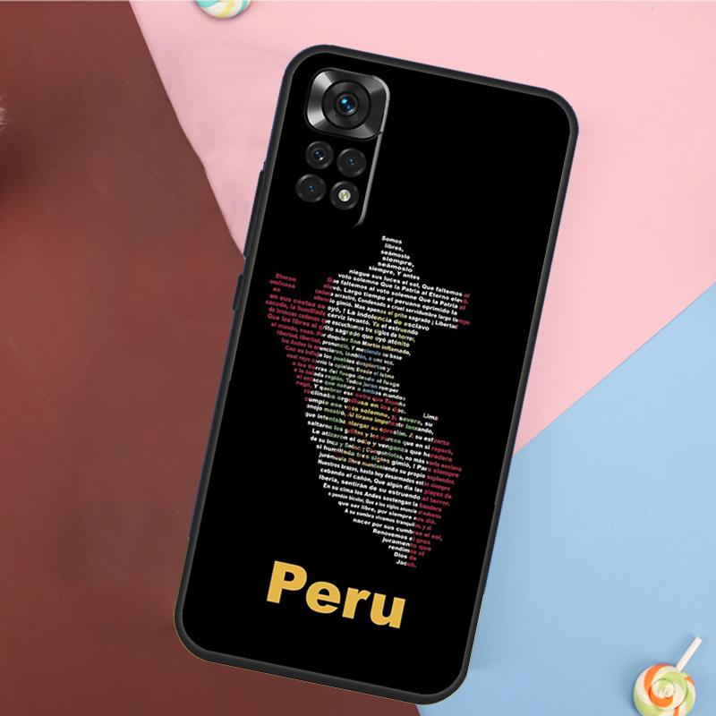 Peru Flag Case For Xiaomi Redmi Note 10 11 Pro 9 8 12 Pro Note 9S 8T 10S 11S 10C 12C 9C 9T 10A Funda